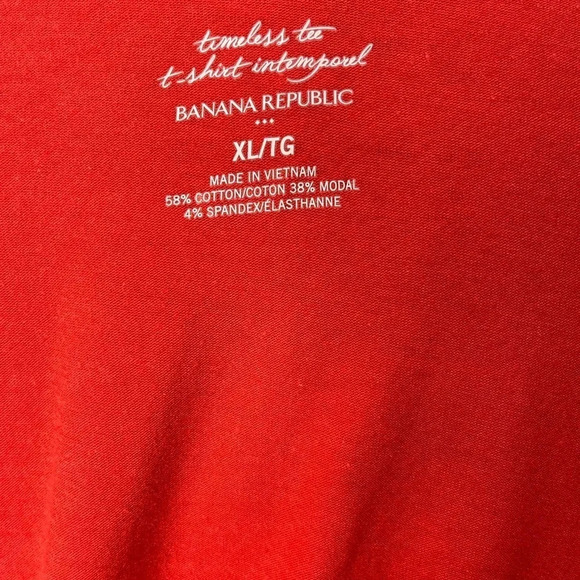 Banana Republic Round Neck Short Sleeve Timeless Tee Size Extra Large - Picture 2 of 5